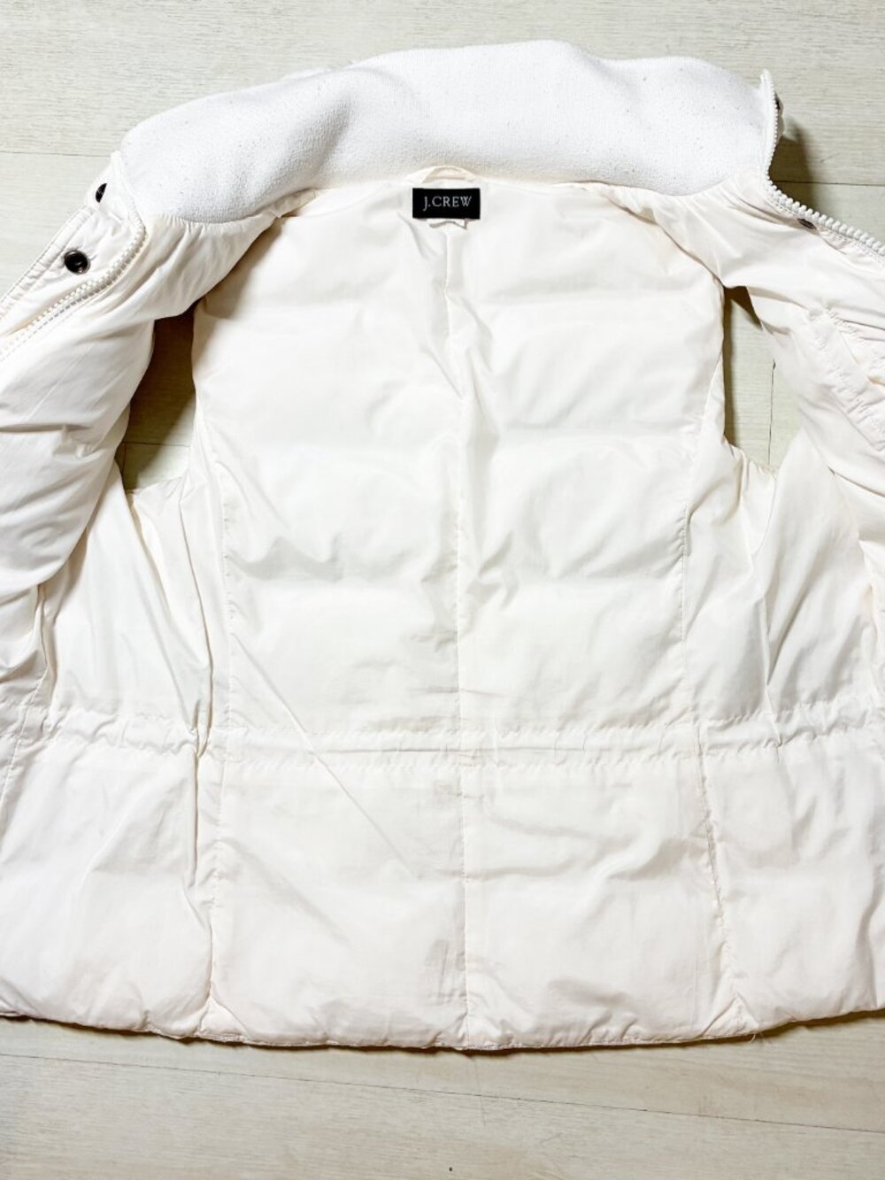 J. CREW Off-White (Vanilla) Women's Down Puffer Vest Size XS - Picture 3 of 7